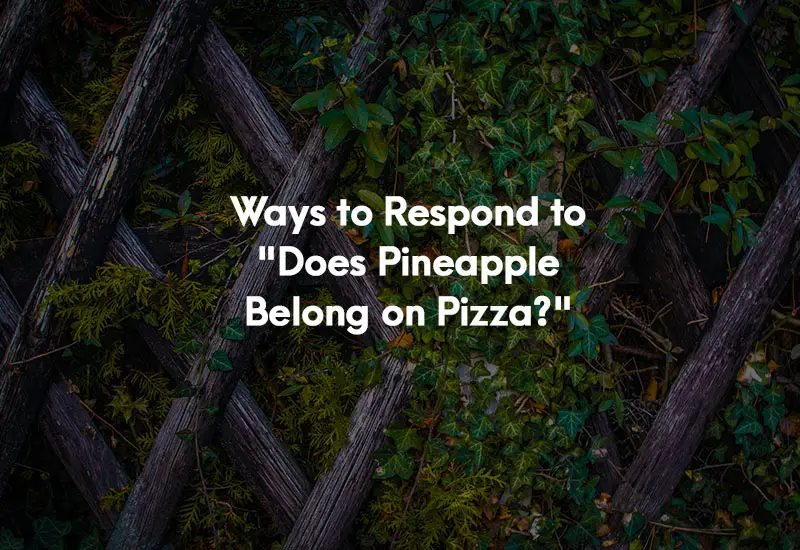 How to Respond to Does Pineapple Belong on Pizza