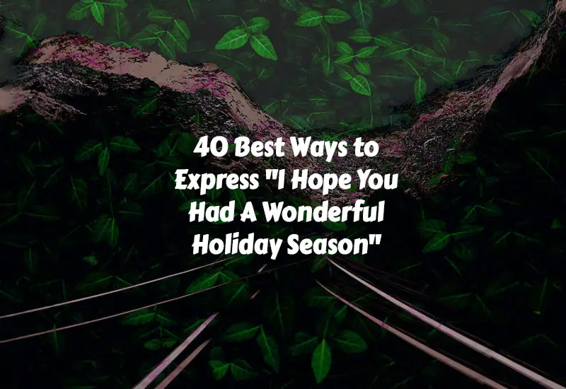 How to Express I Hope You Had A Wonderful Holiday Season