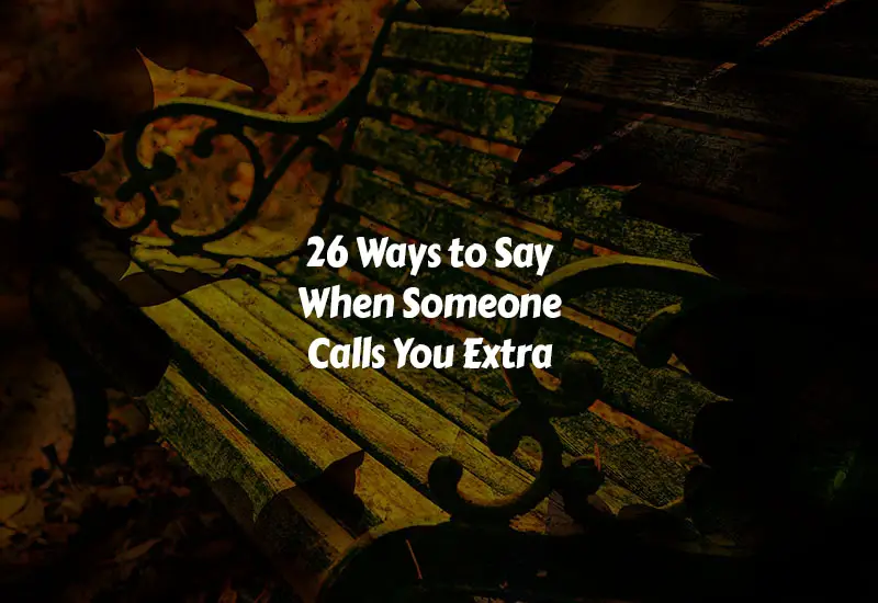 How to Say When Someone Calls You Extra