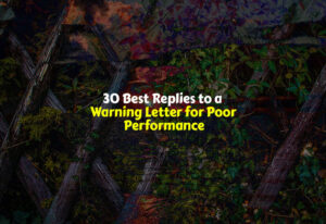 How to Reply to a Warning Letter for Poor Performance