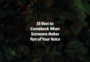 How to Comeback When Someone Makes Fun of Your Voice