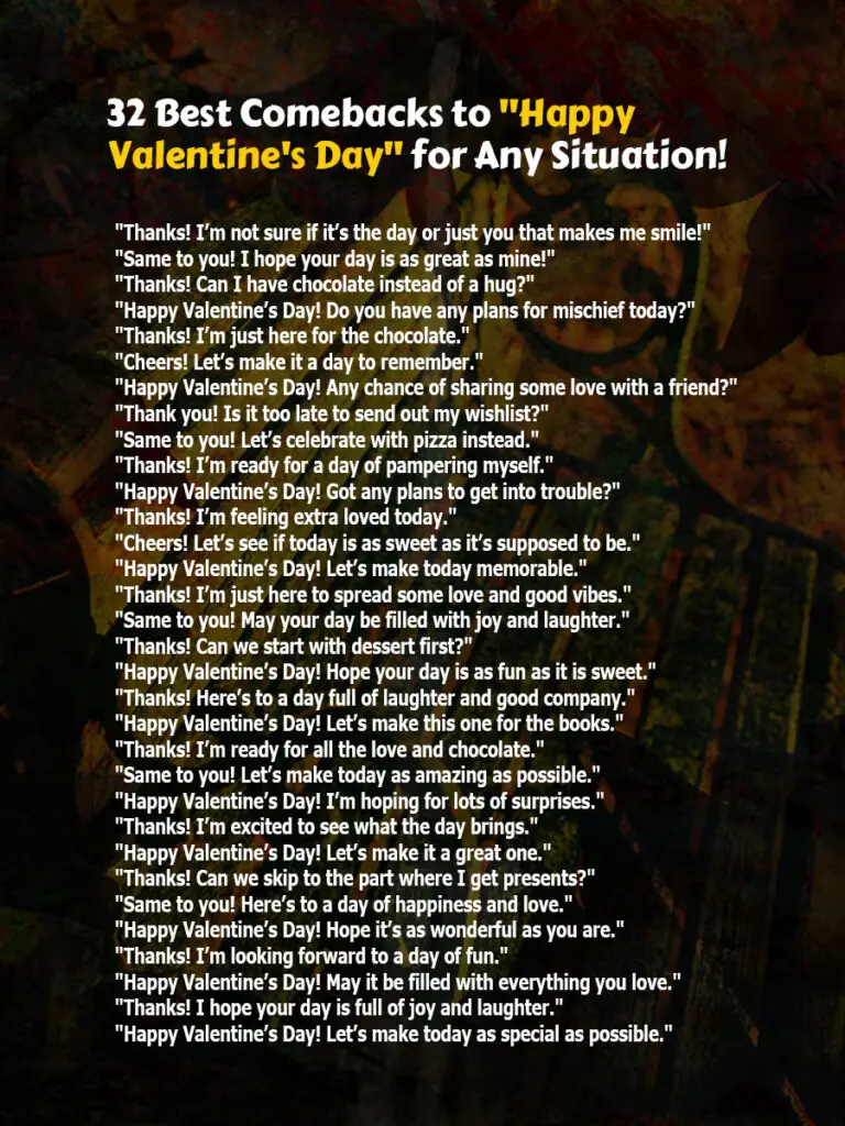 Best Responses to Happy Valentine's Day