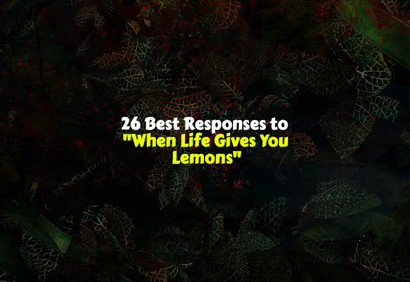 Best Responses to When Life Gives You Lemons