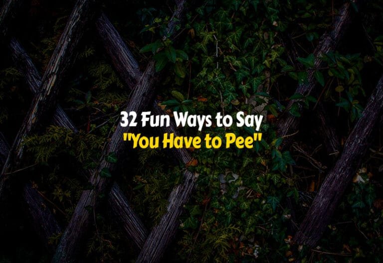 How to Say You Have to Pee