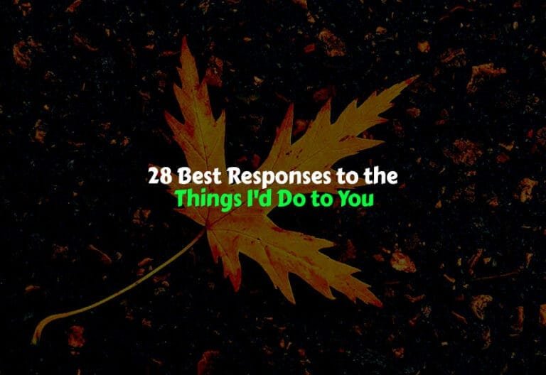 Best Responses to the Things I'd Do to You