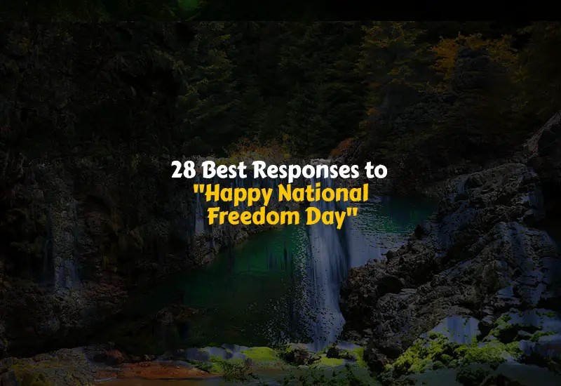 How to Respond to Happy National Freedom Day