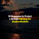 How to respond to protest written warning for insubordination