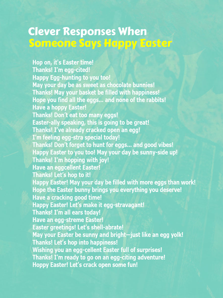 Respond to happy easter