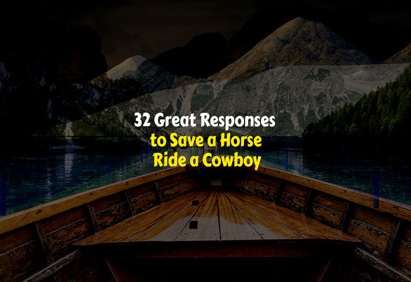 How to respond to save a horse ride a cowboy