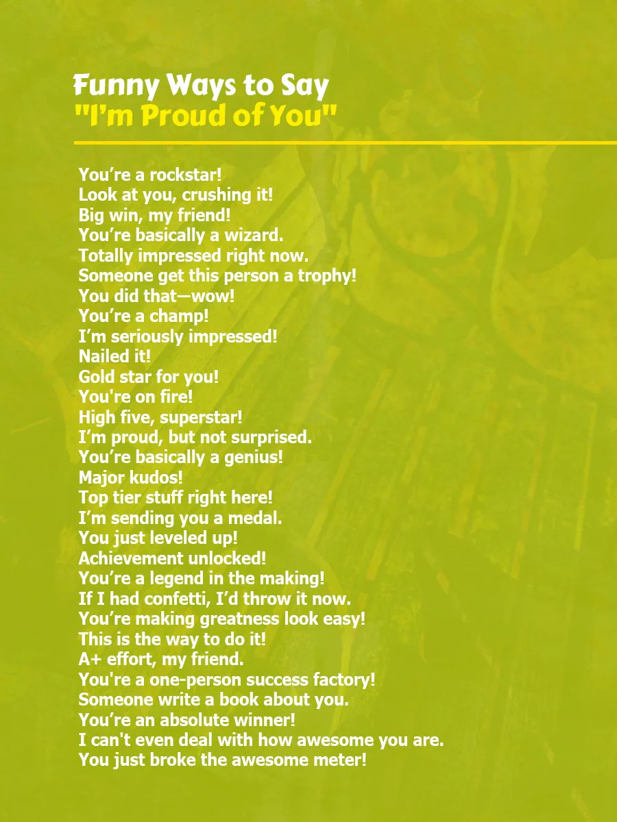 Other Ways to Say I’m Proud of You