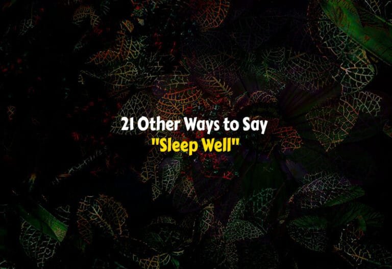 Other Ways to Say Sleep Well