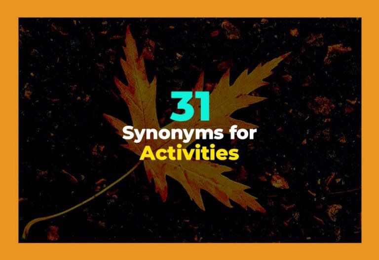 synonyms for activities