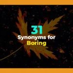 synonyms for boring