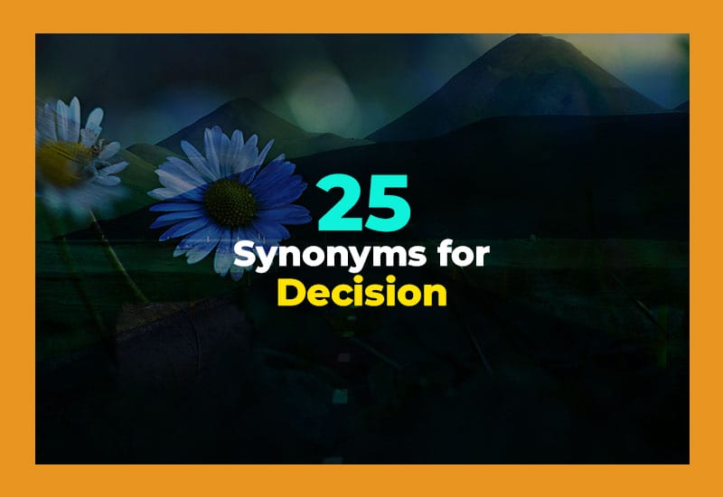 Synonyms for Decision