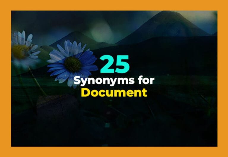 synonyms for document