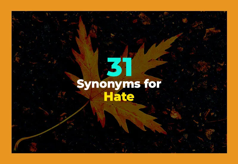 Synonyms for Hate