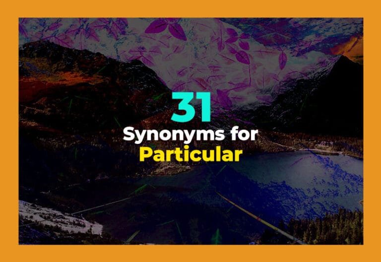 synonyms for particular
