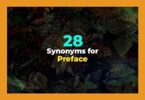 synonyms for preface