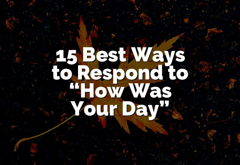 15 Best Ways to Respond to “How Was Your Day”