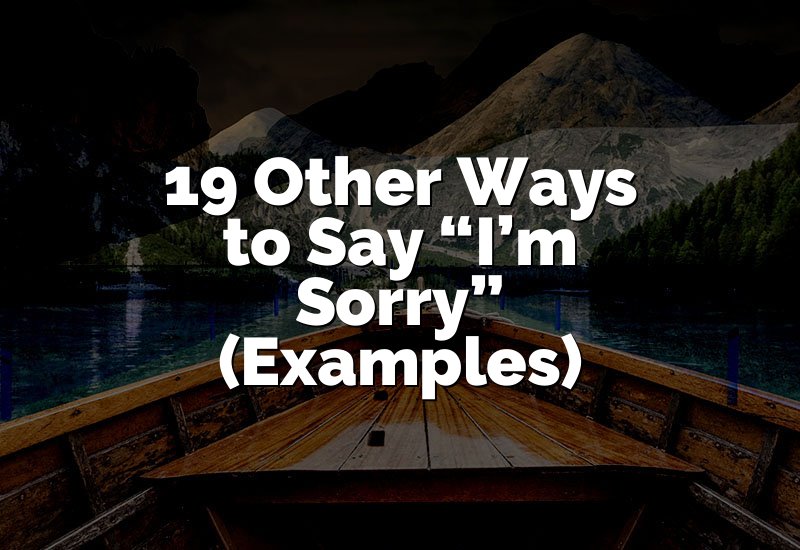 19 Other Ways to Say “I’m Sorry” (Examples)