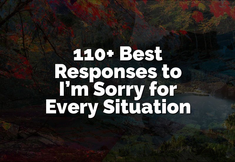 110+ Best Responses to I’m Sorry for Every Situation