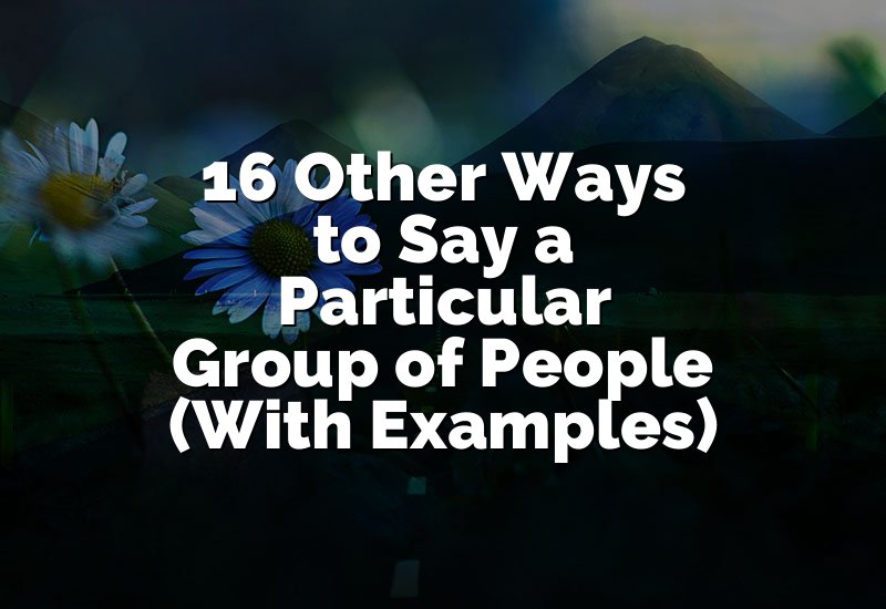16 Other Ways to Say a Particular Group of People (With Examples)