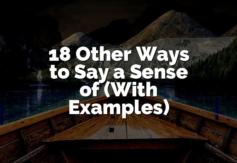 18 Other Ways to Say a Sense of (With Examples)
