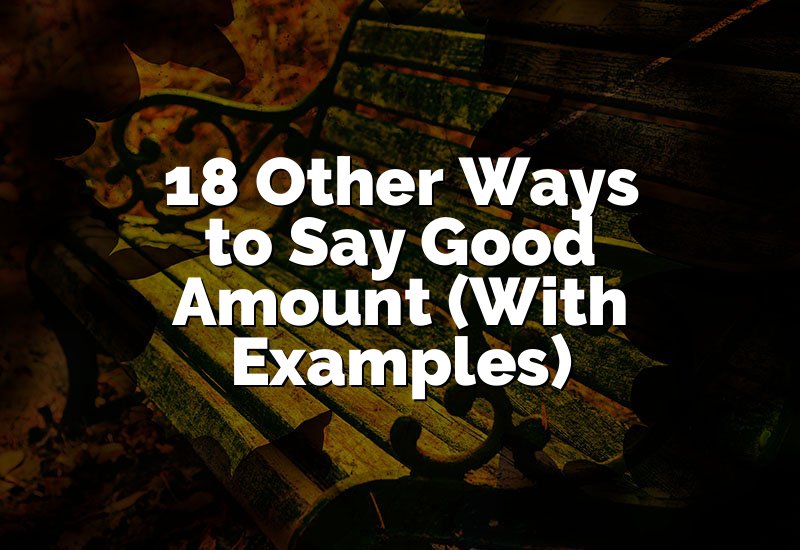 18 Other Ways to Say Good Amount (With Examples)