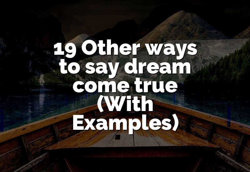 19 Other ways to say dream come true (With Examples)