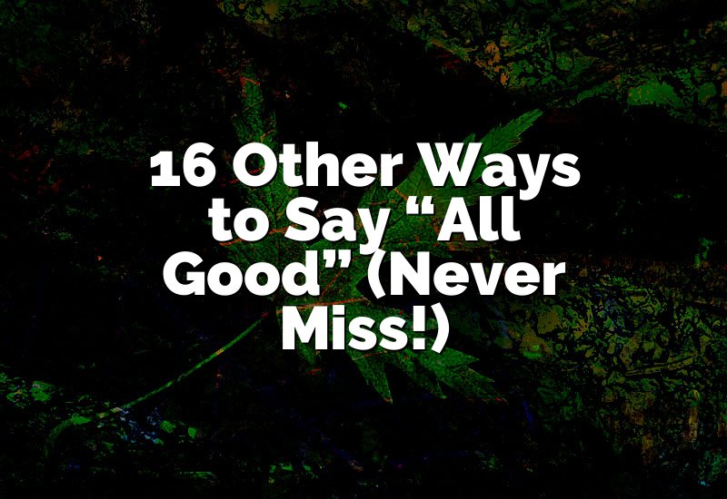 16 Other Ways to Say “All Good” (Never Miss!)