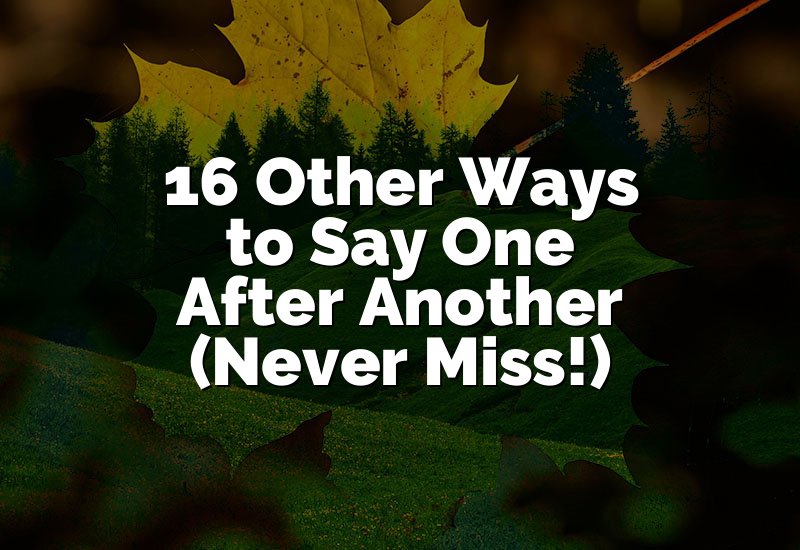 16 Other Ways to Say One After Another (Never Miss!)