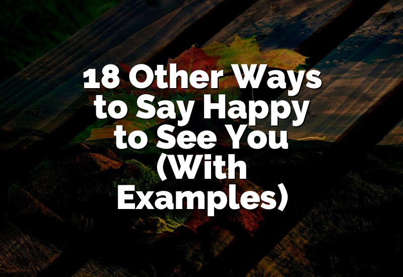 18 Other Ways to Say Happy to See You (With Examples)