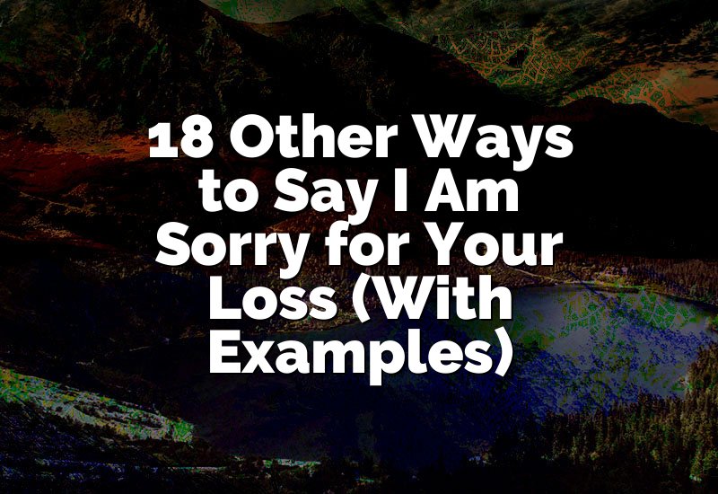 18 Other Ways to Say I Am Sorry for Your Loss (With Examples)