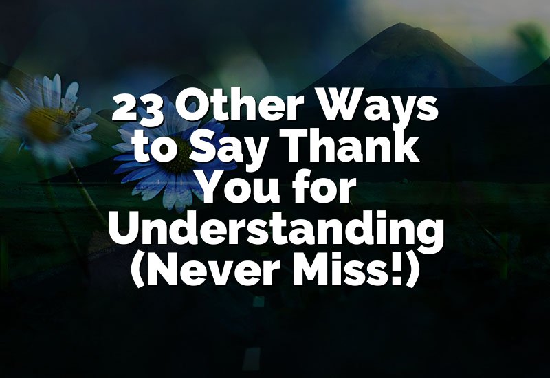 23 Other Ways to Say Thank You for Understanding (Never Miss!)