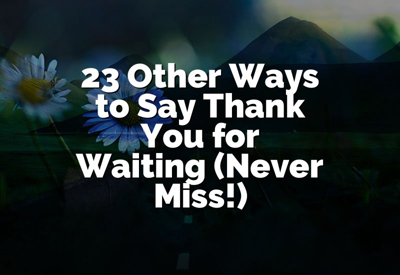 23 Other Ways to Say Thank You for Waiting (AMAZING!)