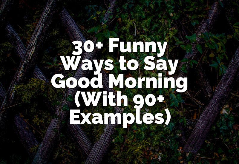 30+ Funny Ways to Say Good Morning (With 90+ Examples)