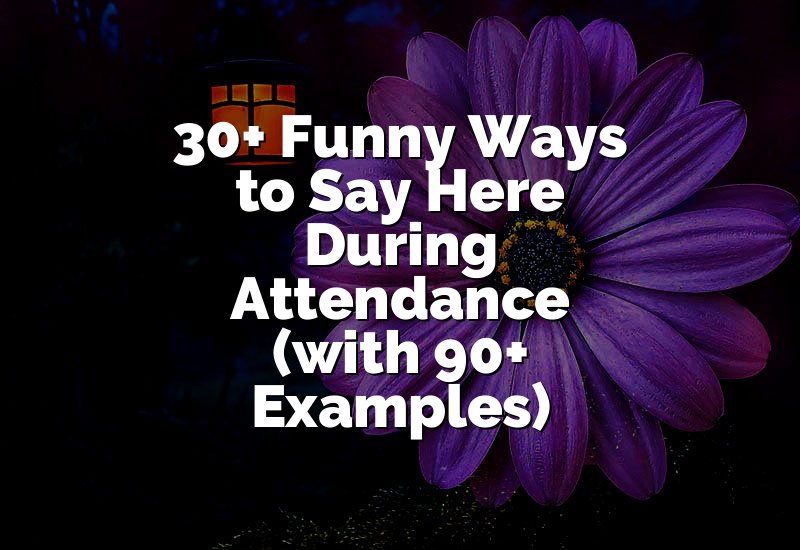 30+ Funny Ways to Say Here During Attendance (with 90+ Examples)