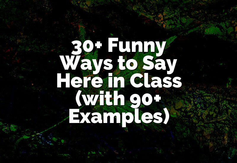 30+ Funny Ways to Say Here in Class (with 90+ Examples)