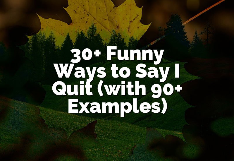 30+ Funny Ways to Say I Quit (with 90+ Examples)
