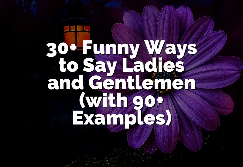 30+ Funny Ways to Say Ladies and Gentlemen (with 90+ Examples)