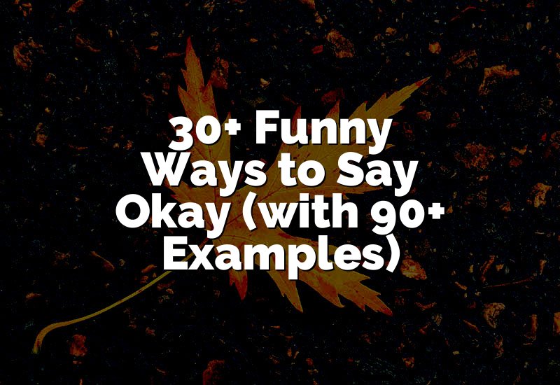 30+ Funny Ways to Say Okay (with 90+ Examples)