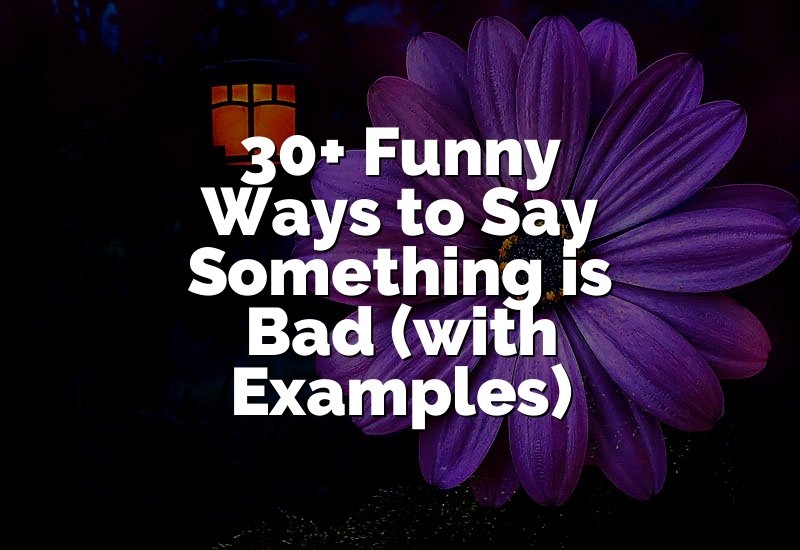 30+ Funny Ways to Say Something is Bad (with Examples)