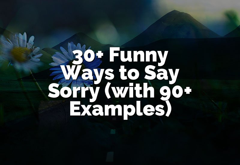 30+ Funny Ways to Say Sorry (with 90+ Examples)