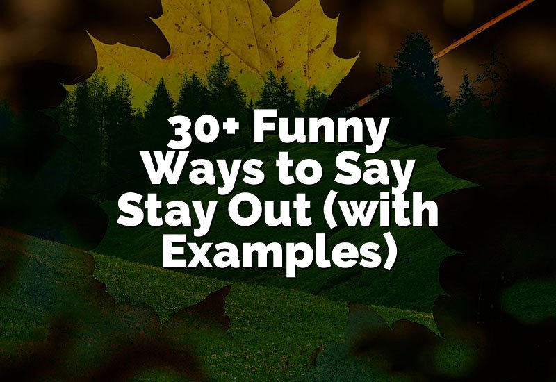 30+ Funny Ways to Say Stay Out (with Examples)