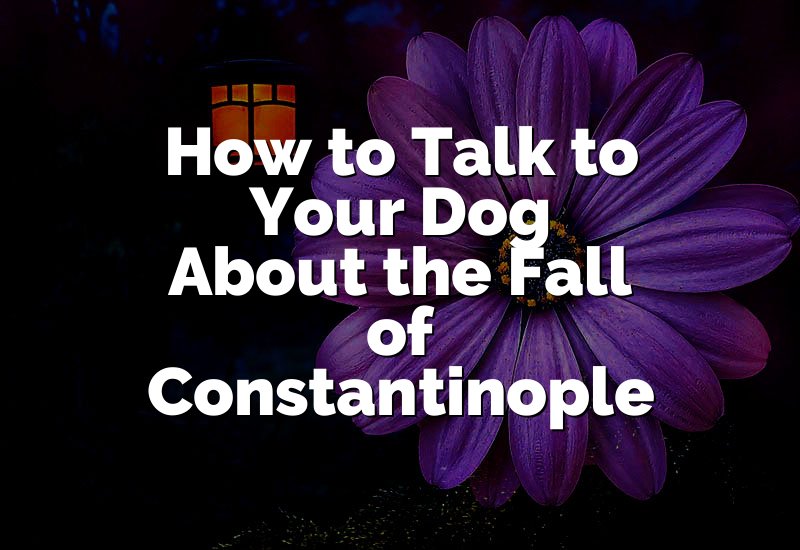 How to Talk to Your Dog About the Fall of Constantinople