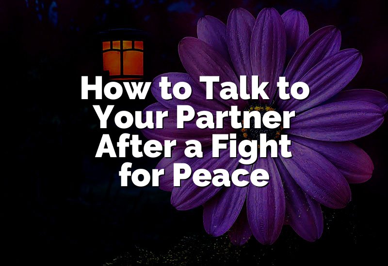 How to Talk to Your Partner After a Fight for Peace